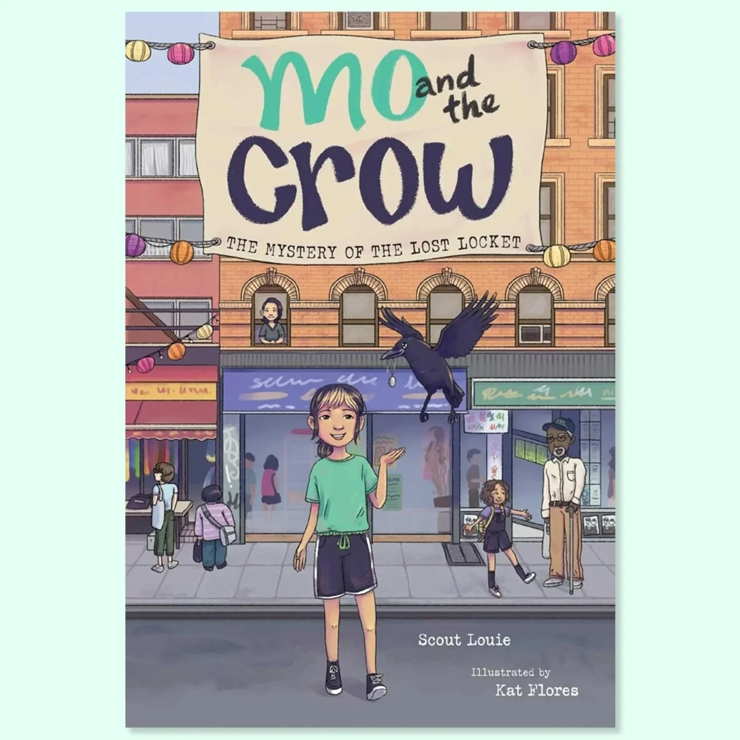 🏙️ Cover Reveal! 🐦&zwj;⬛

Excited to finally share the cover I illustrated for Mo &amp; the Crow The Mystery of the Lost Locket written by Scout Louie, a middle grade book with interior illustrations coming out spring 2026!

Mo recently relocated t