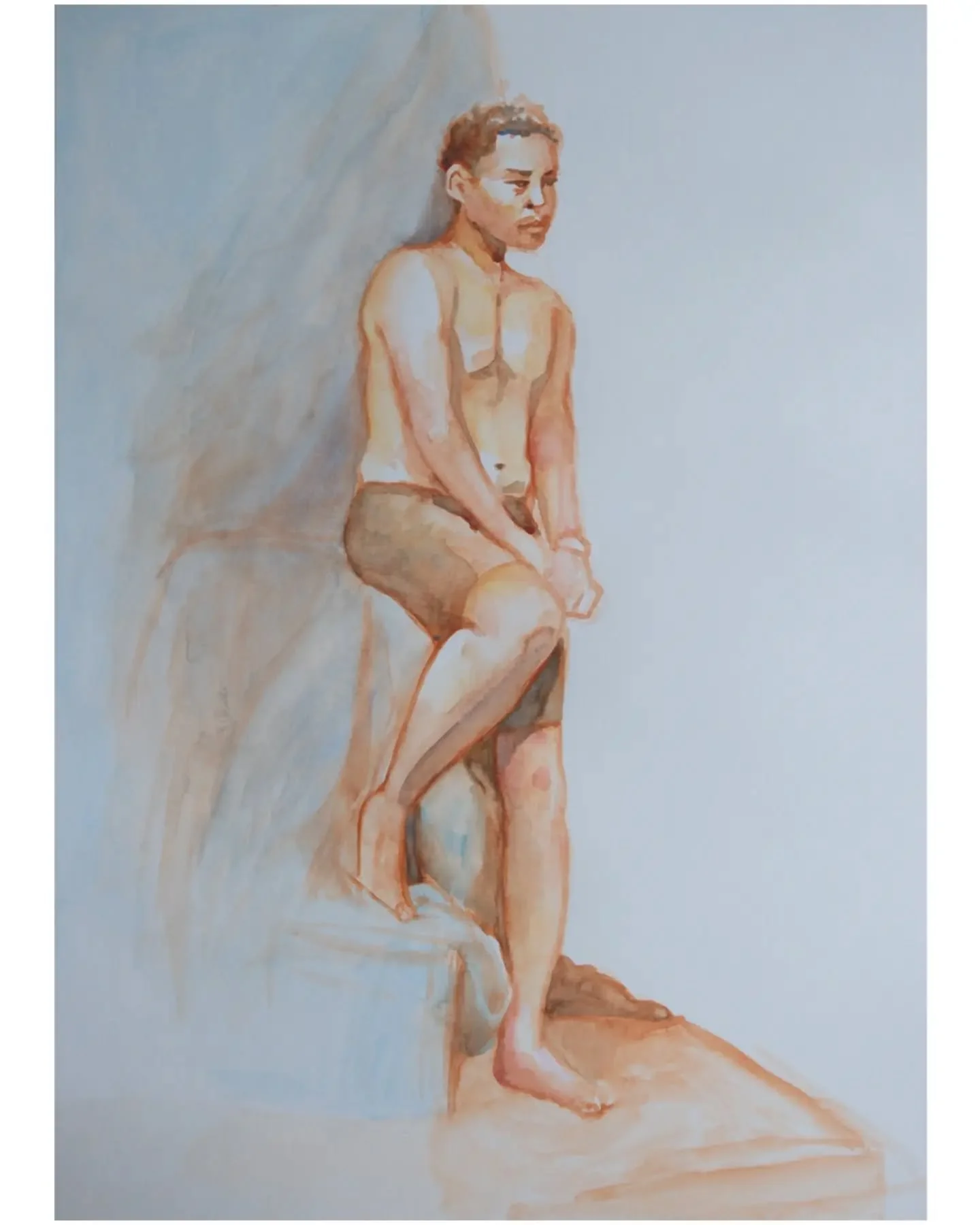 Delved back into watercolors this summer @aslnyc. Thank you&nbsp;@richard_weinstein for the wonderful class, guidance, and perspective; focusing on value and mark making was a nice return to basics. I was new to painting on hot press paper, working w