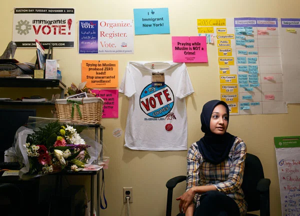 Islamophobia in the US is becoming entrenched, according to some Muslim leaders. "We're living in one of the most hostile civic environments for the Muslim community," says Faiza Ali, a community organiser at the Arab American Association in Bay Ridge. "And it's gotten worse since 9/11. "