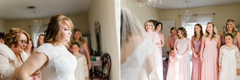 Excited bride getting ready with bridesmaids | Historic Rock Castle