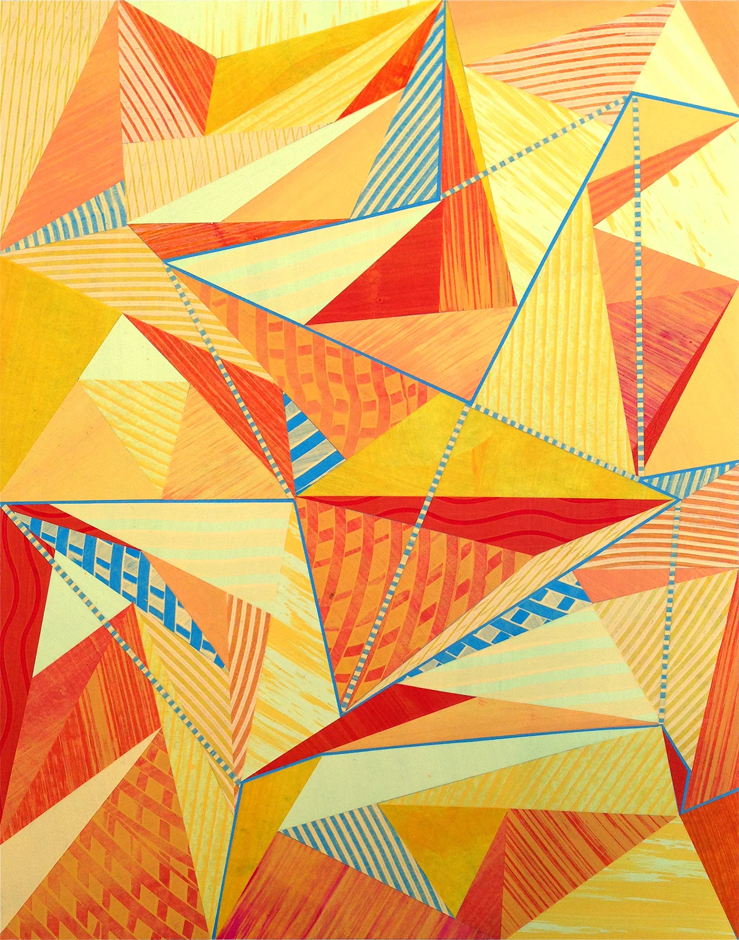   Folding Instructions 3,  &nbsp;2014   Painted cut paper collage, 13 3/4" x 10 3/4" 