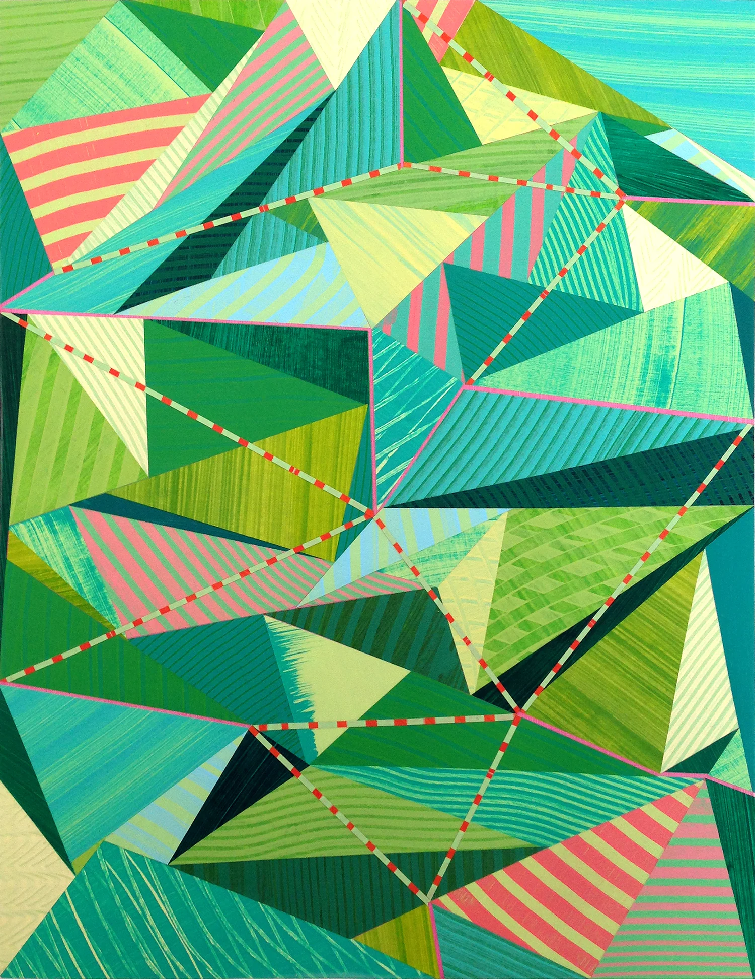   Folding Instructions 4,  &nbsp;2014   Painted cut paper collage, 13 3/4" x 10 3/4" 