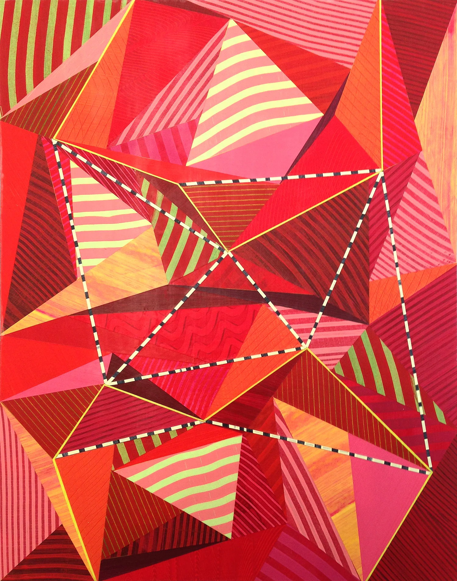   Folding Instructions 5,  &nbsp;2014   Painted cut paper collage, 13 3/4" x 10 3/4" 