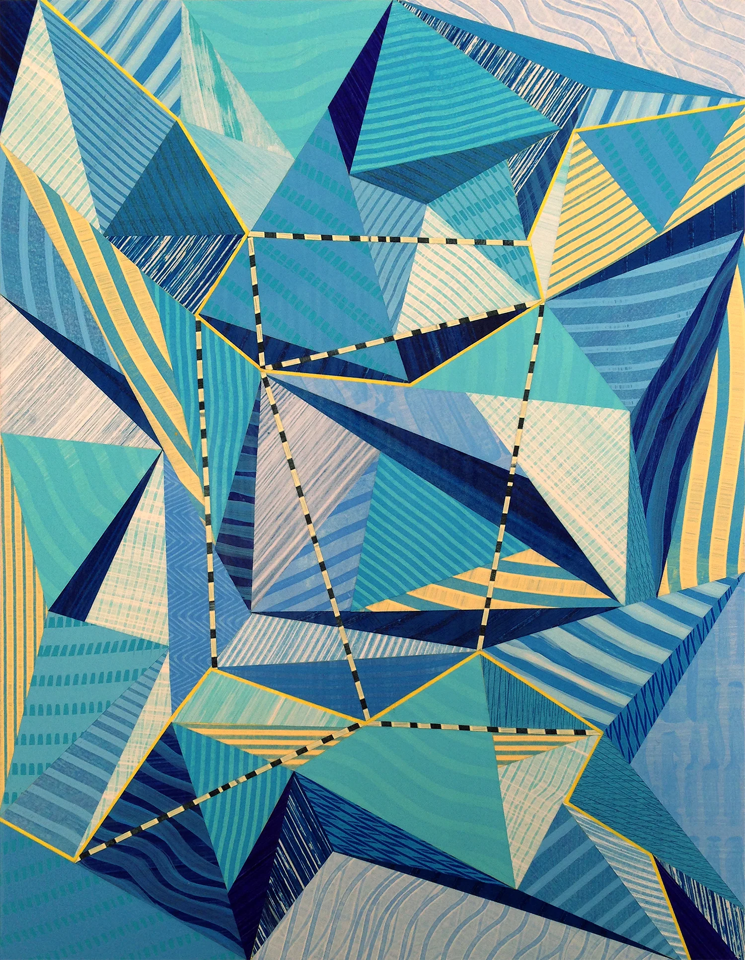   Folding Instructions 6,  &nbsp;2014   Painted cut paper collage, 13 3/4" x 10 3/4" 