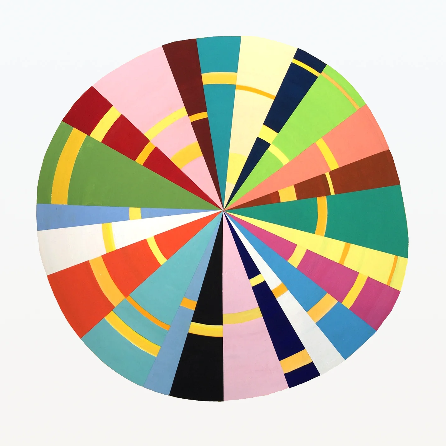   Pie Chart 2 , 2018    (SOLD)   MIxed media on paper  Paper size: 15 1/2" x 15" 