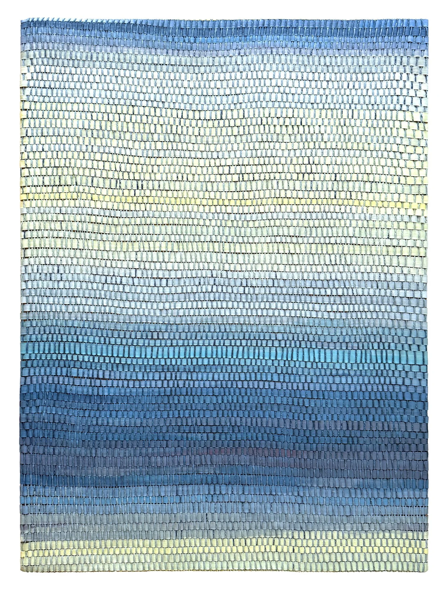   Gradient 1 , 2025  Woven acrylic painted kozo paper w/paper warp  24" x 18" 
