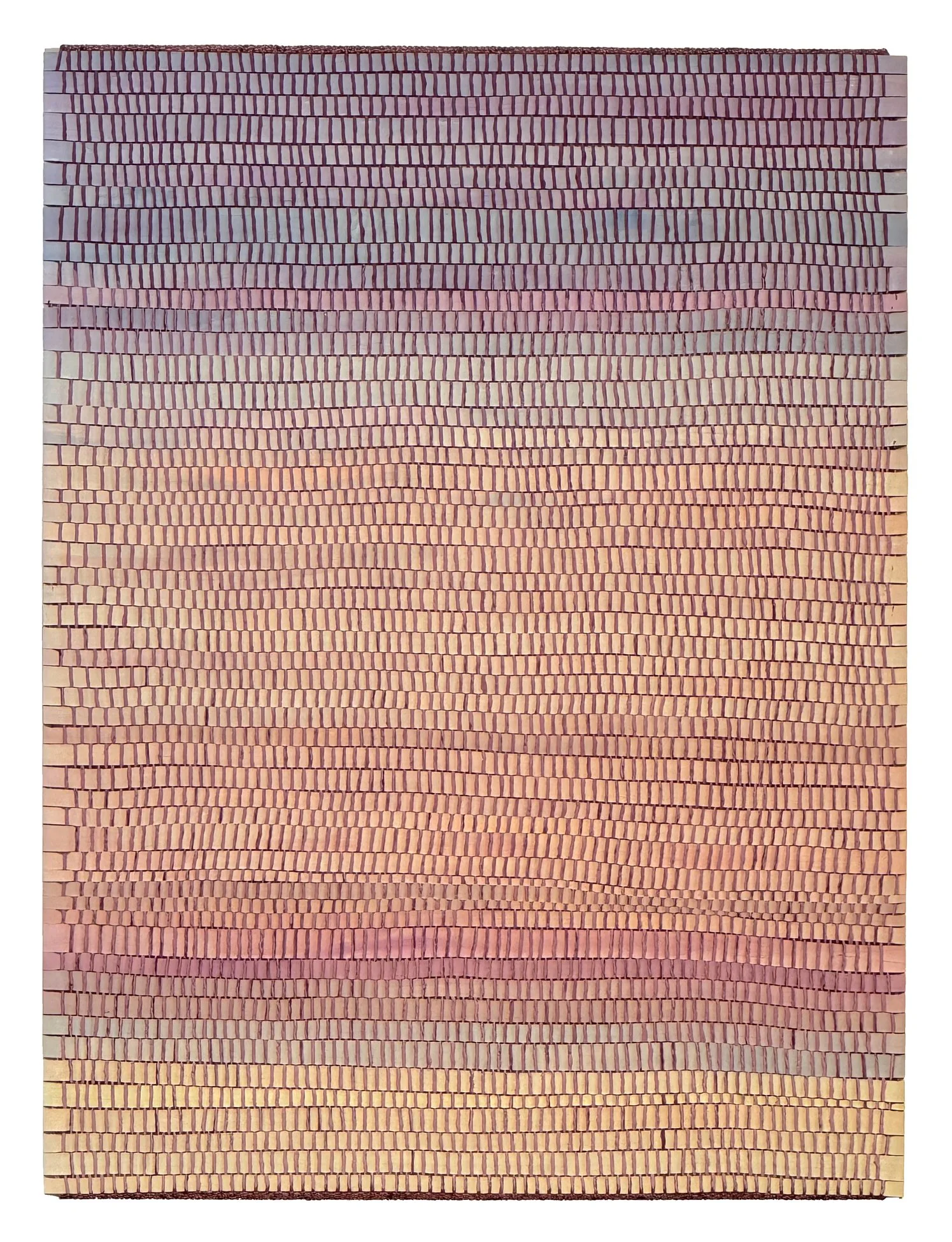   Gradient 2,  2025  Woven acrylic painted kozo paper w/paper warp  24" x 18" 