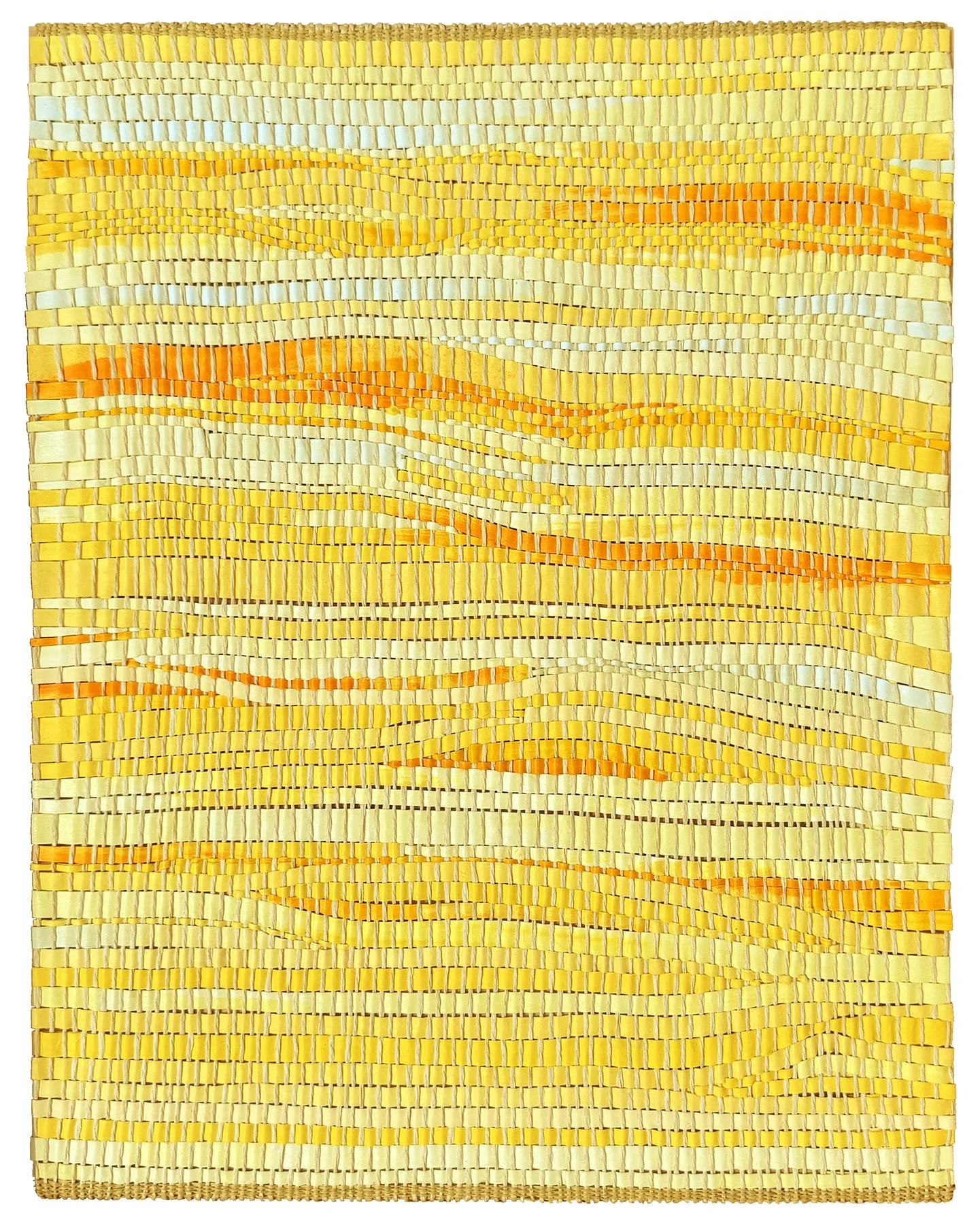  Water Weave,  2025  Woven acrylic painted kozo paper w/paper warp 16 1/4" x 12 1/4"  (SOLD)    