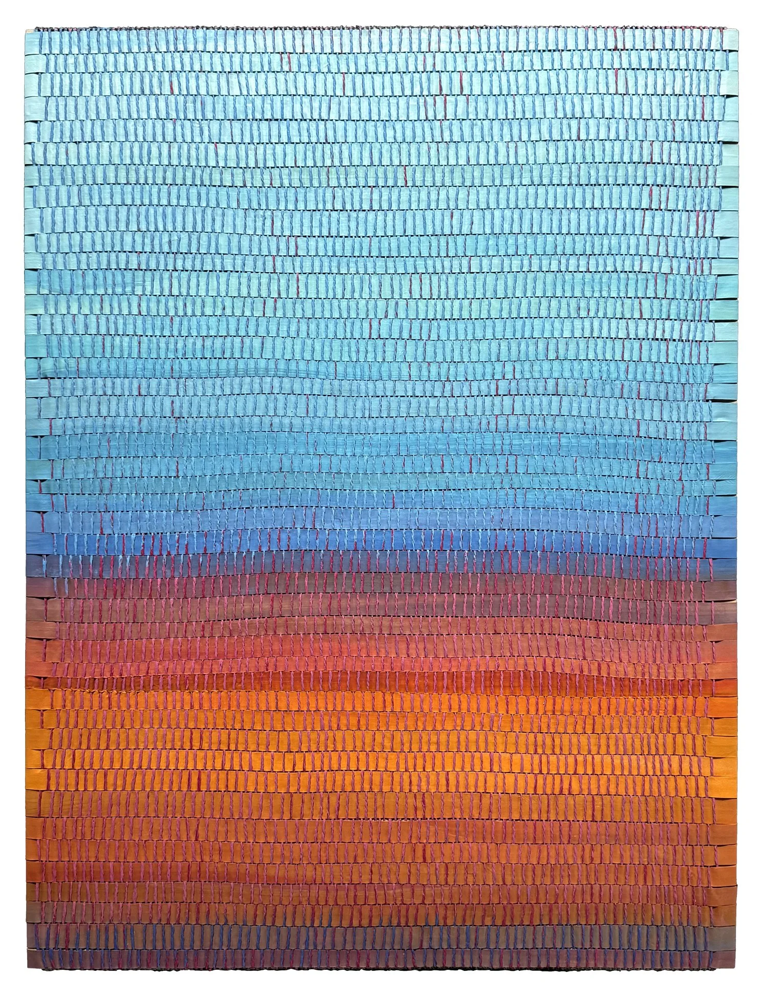   Gradient 3,  2026  Woven acrylic painted kozo paper w/paper warp 24" x 18" 