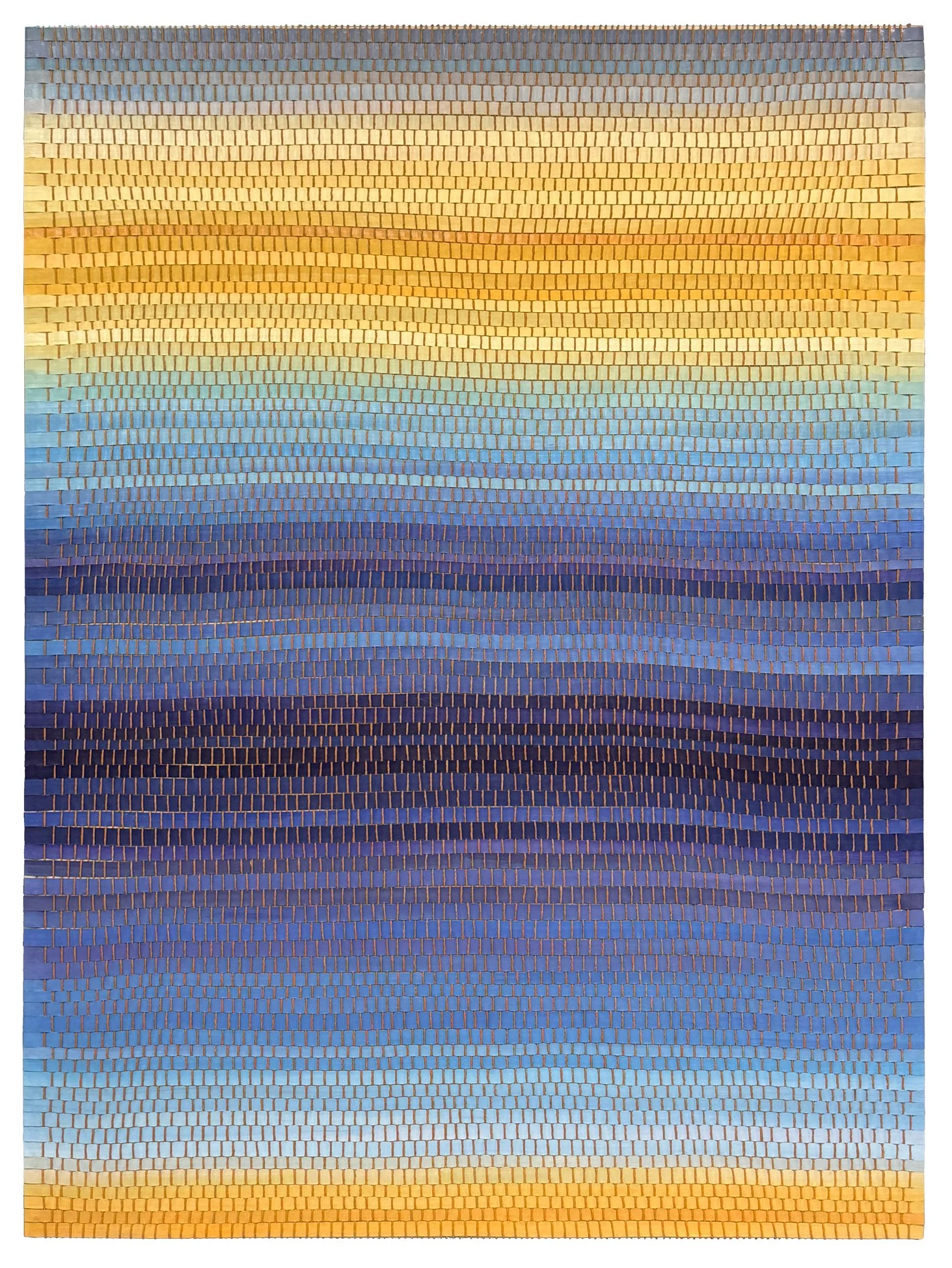   Gradient 4,  2026  Woven acrylic painted kozo paper w/paper warp 48" x 36" 