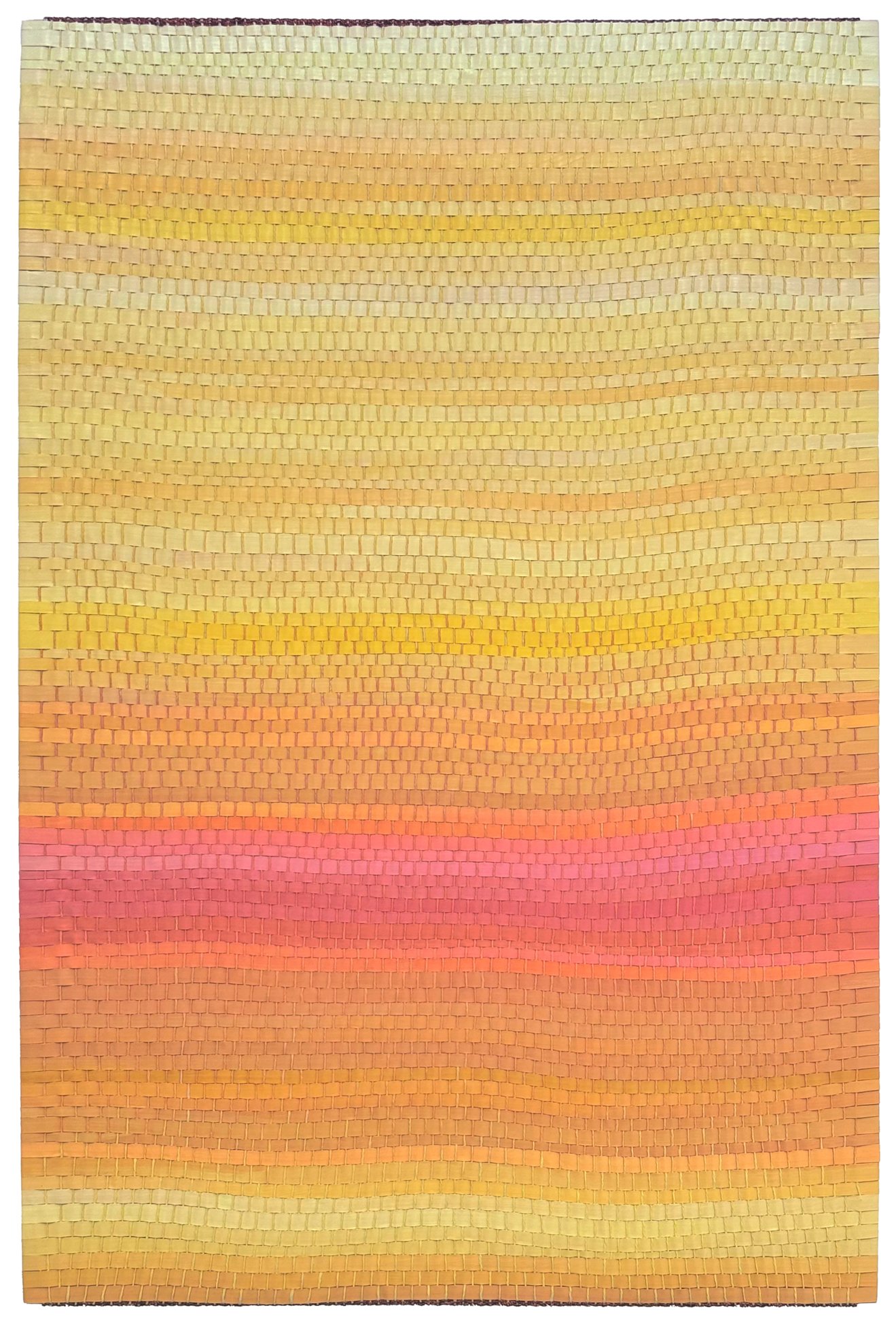   Gradient 6,  2026  Woven acrylic painted kozo paper w/paper warp 36" x 24" 