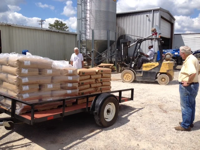 Loading Seed at the Coop