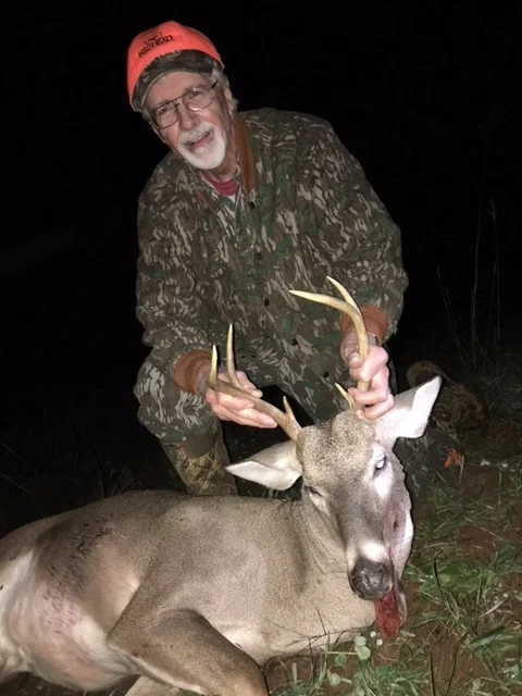  Jim Mills, with his grandson, got this 168-lb 7-point buck on 11-17-18 