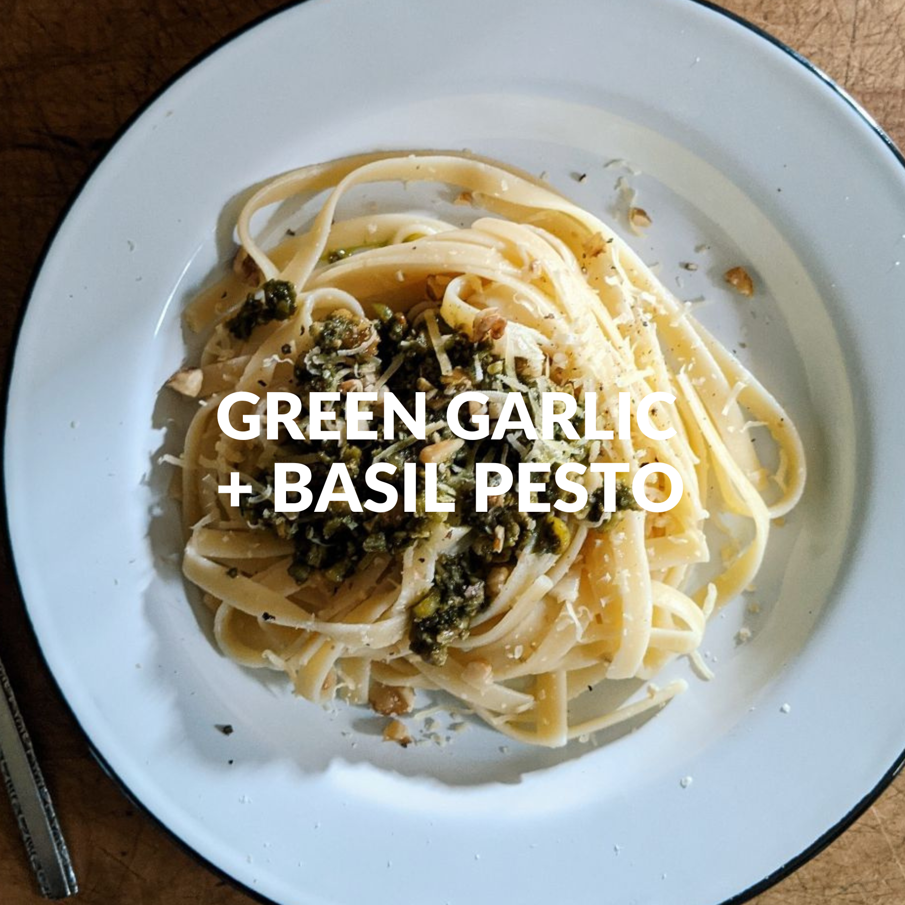 GREEN GARLIC + BASIL PESTO