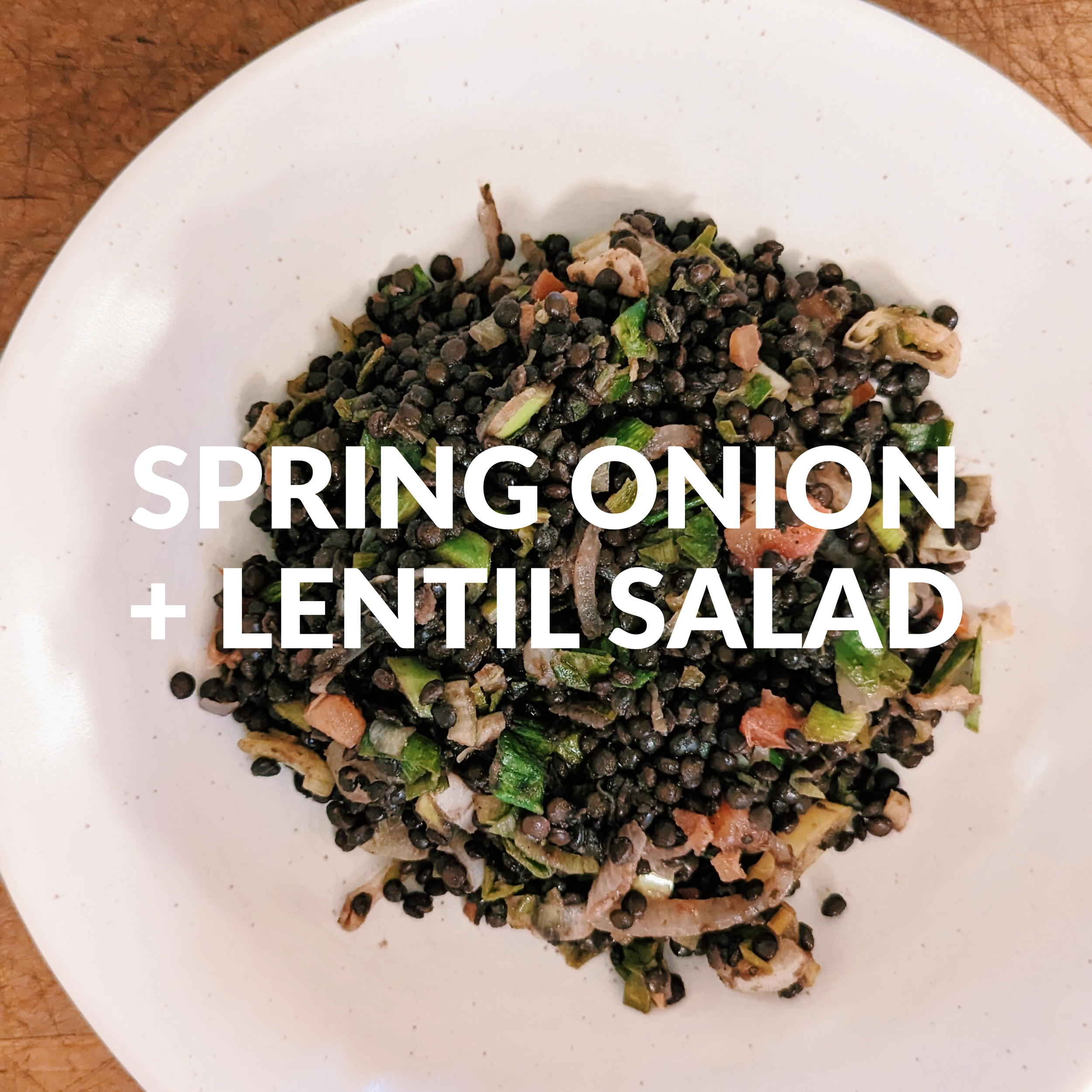 SPRING ONION + LENTIL SALAD