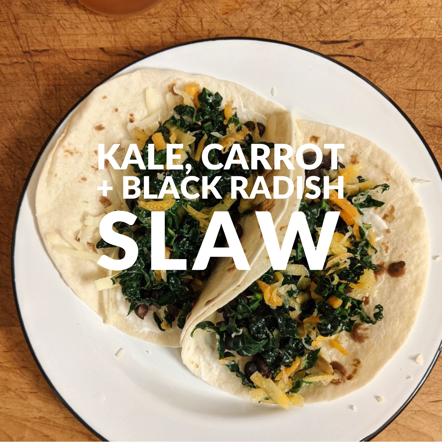 KALE, CARROT, AND BLACK RADISH SLAW
