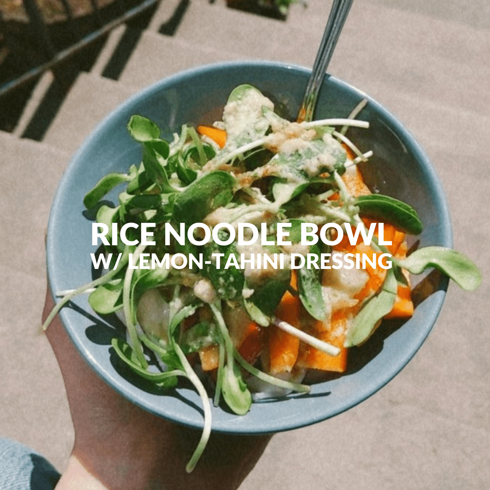 RICE NOODLE BOWL WITH LEMONTAHINI DRESSING — LINC Foods