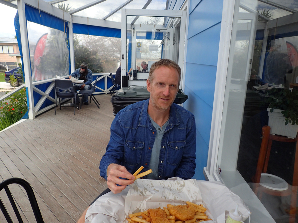 Blue Shirt at the Blue Chipper