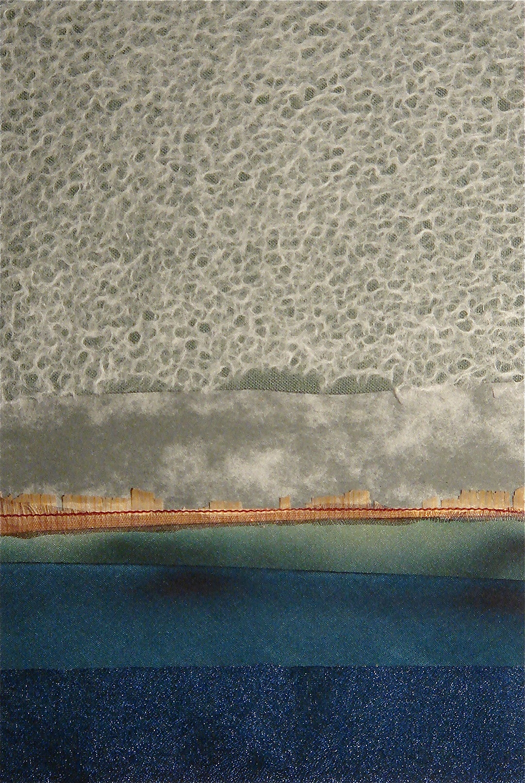   Landscapes Series    Night Storm   12” x 16”  Paper and Silks  2006 