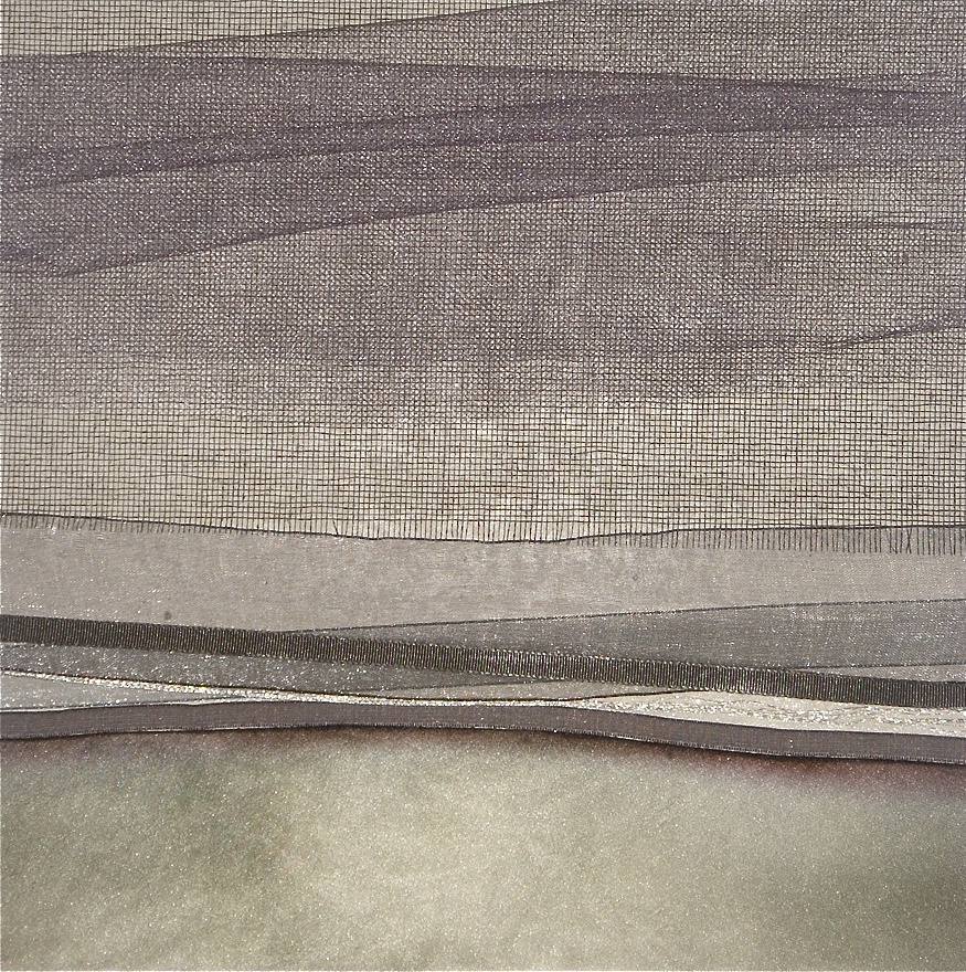   Nightscapes Series     Cloudy Grace    19" Sq.  Paper and Silks  2009 