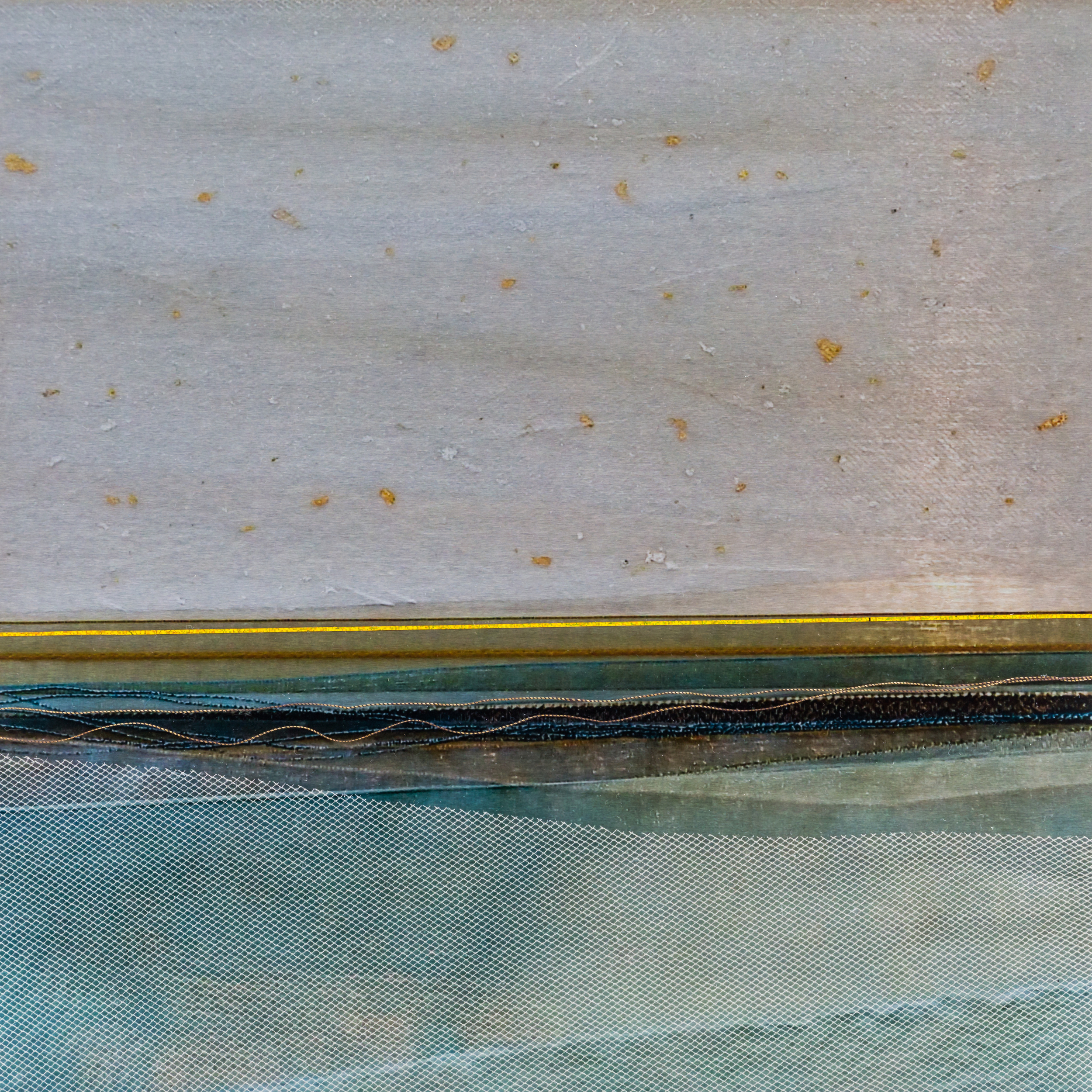   Waterscapes Series     Warm Waters II     8” Sq.    Metal Print with Silks    2015  
