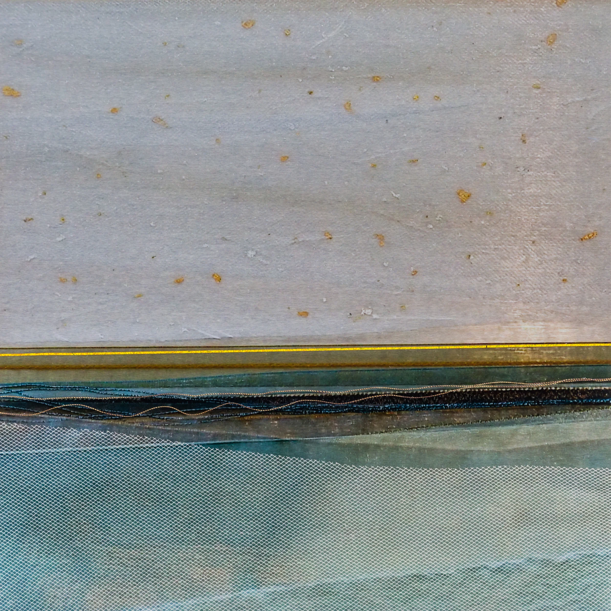   Waterscapes Series     Warm Waters II     8” Sq.    Metal Print with Silks    2015  