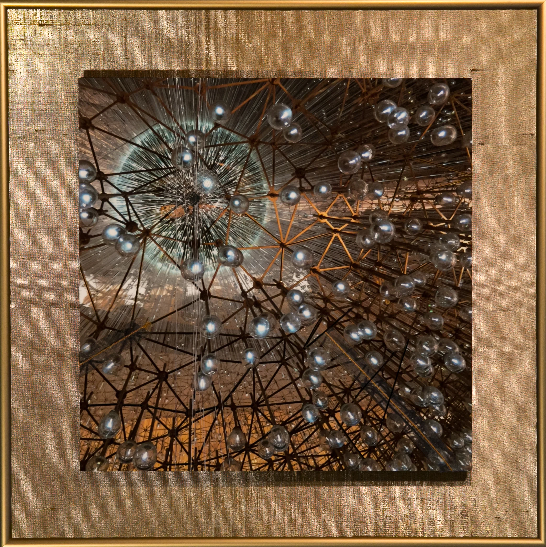Wavecapes Series Orb 14” Sq. Metal Print with Silks 2018