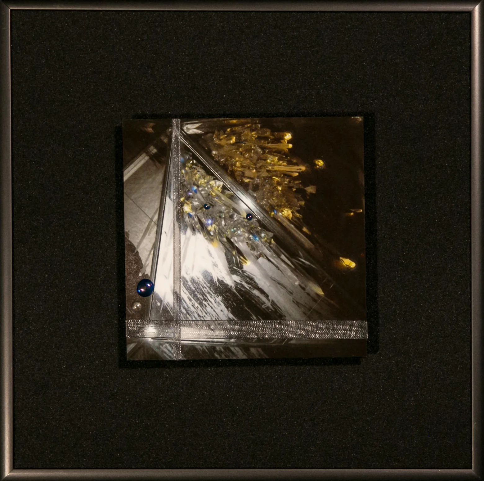 Spirals Series Diffuse III 8” Sq. Metal Print with Silks 2018