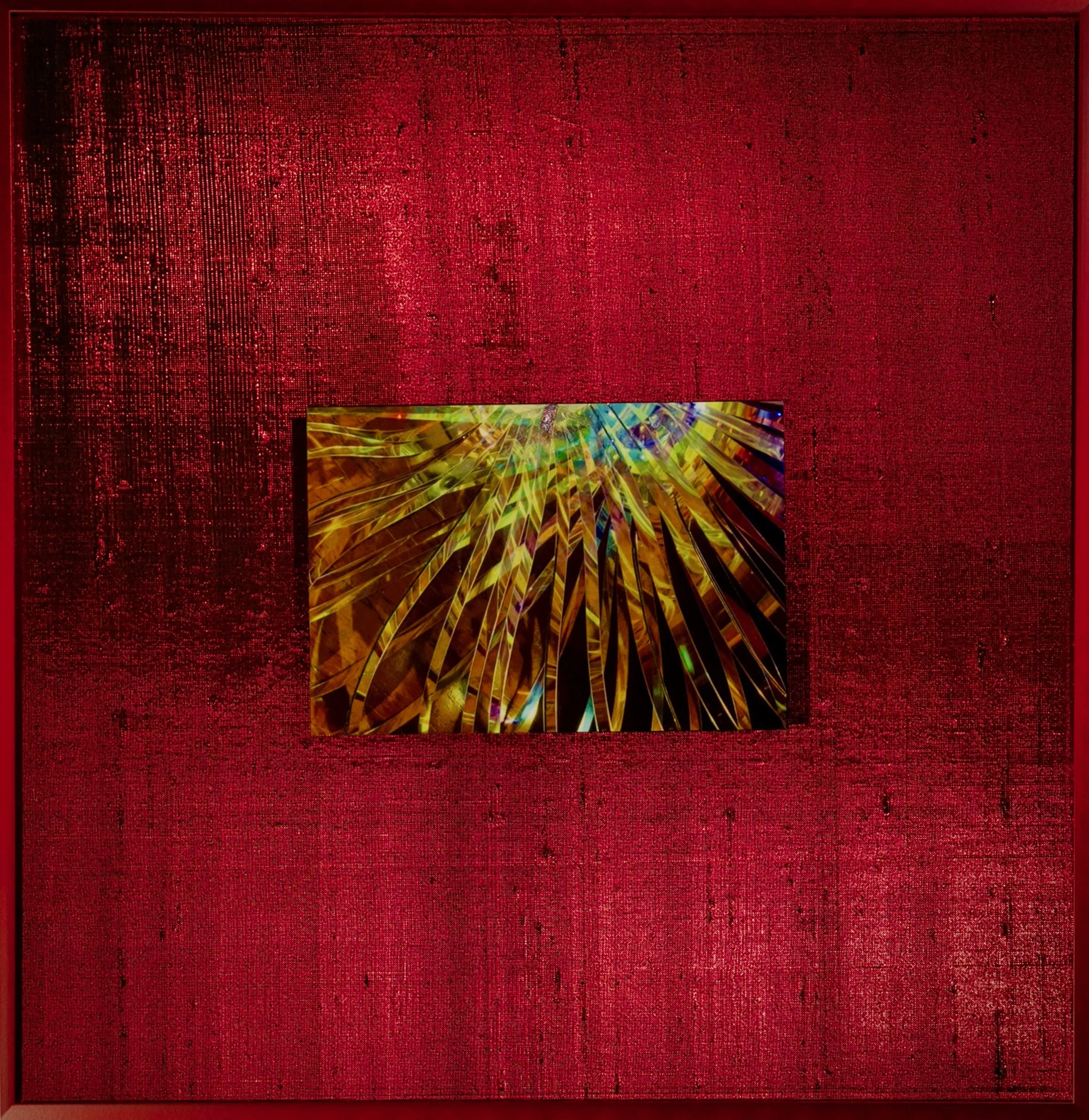 Chroma Series Crimson 14” Sq Metal Print with Silks 2018