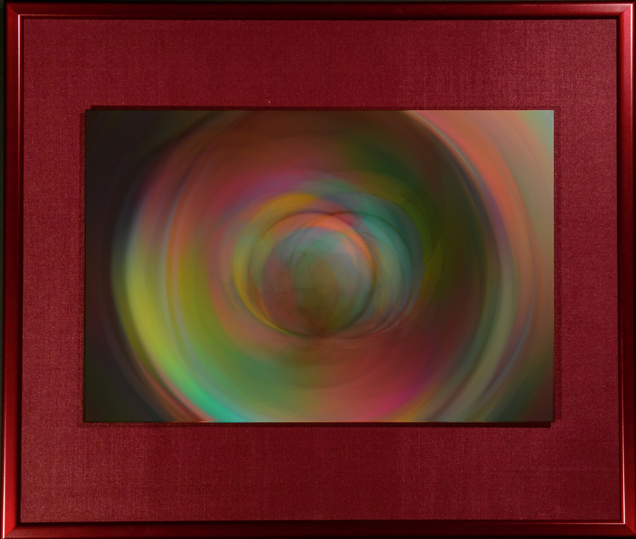   Polychrome Series    Prismatic Joy II   16” x 18”  Metal Print with Silks  2018 