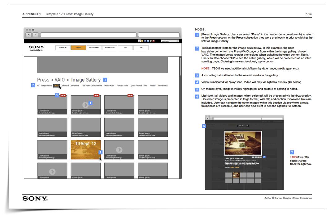 Image Gallery Wireframe