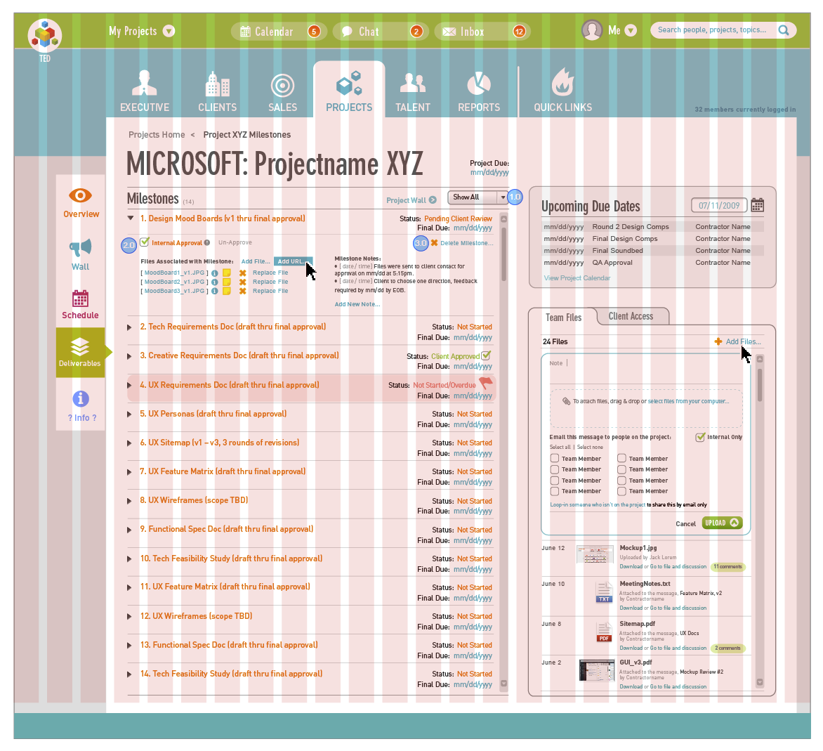 Grid used for entire application.