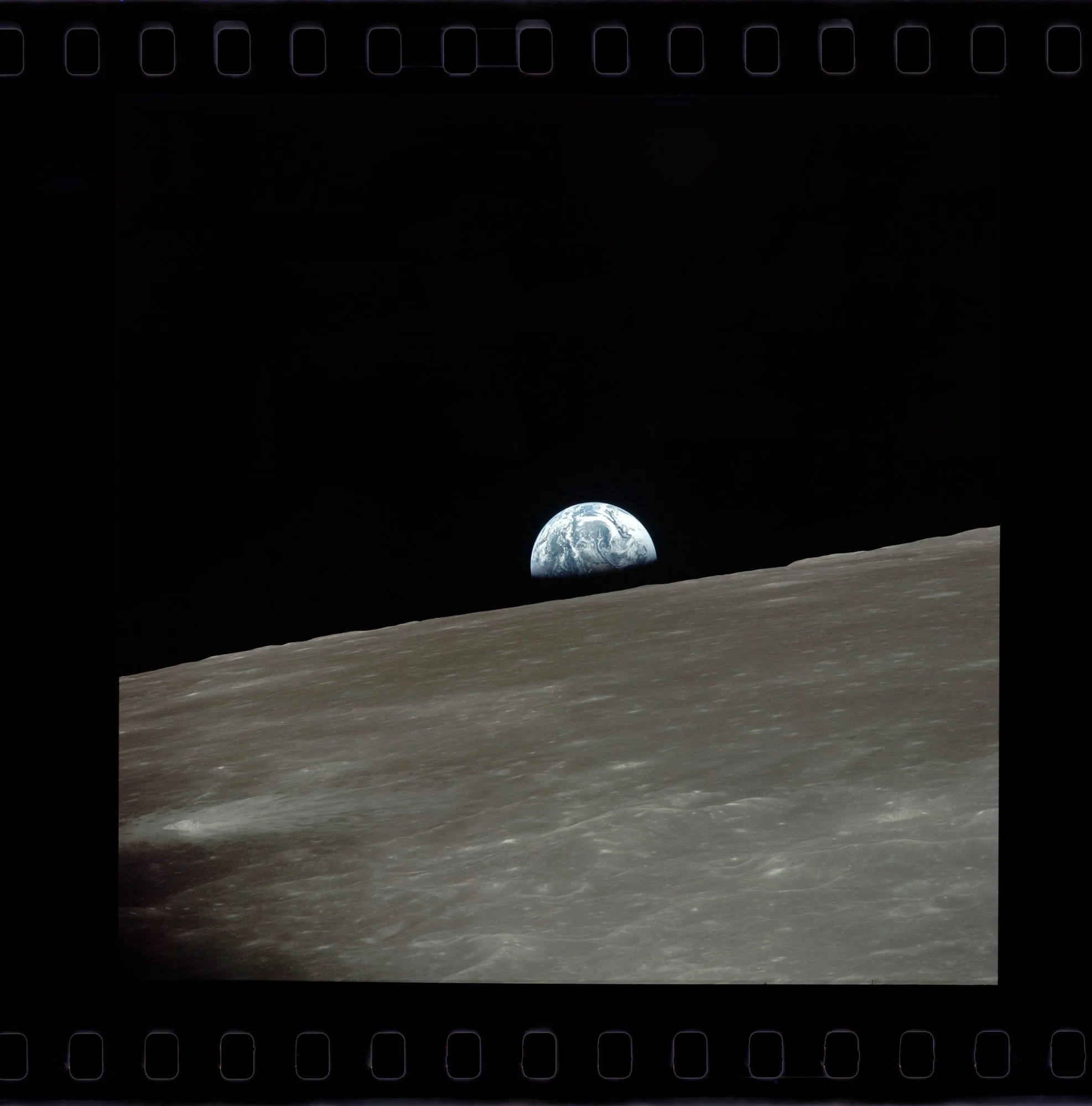Apollo 10 — Earthrise May 23, 1969 During Apollo 10’s orbit of the Moon, the crew captured AS10-27-3890, showing Earth rising above the lunar horizon. The mission served as the dress rehearsal for Apollo 11, testing all phases of a landing ex