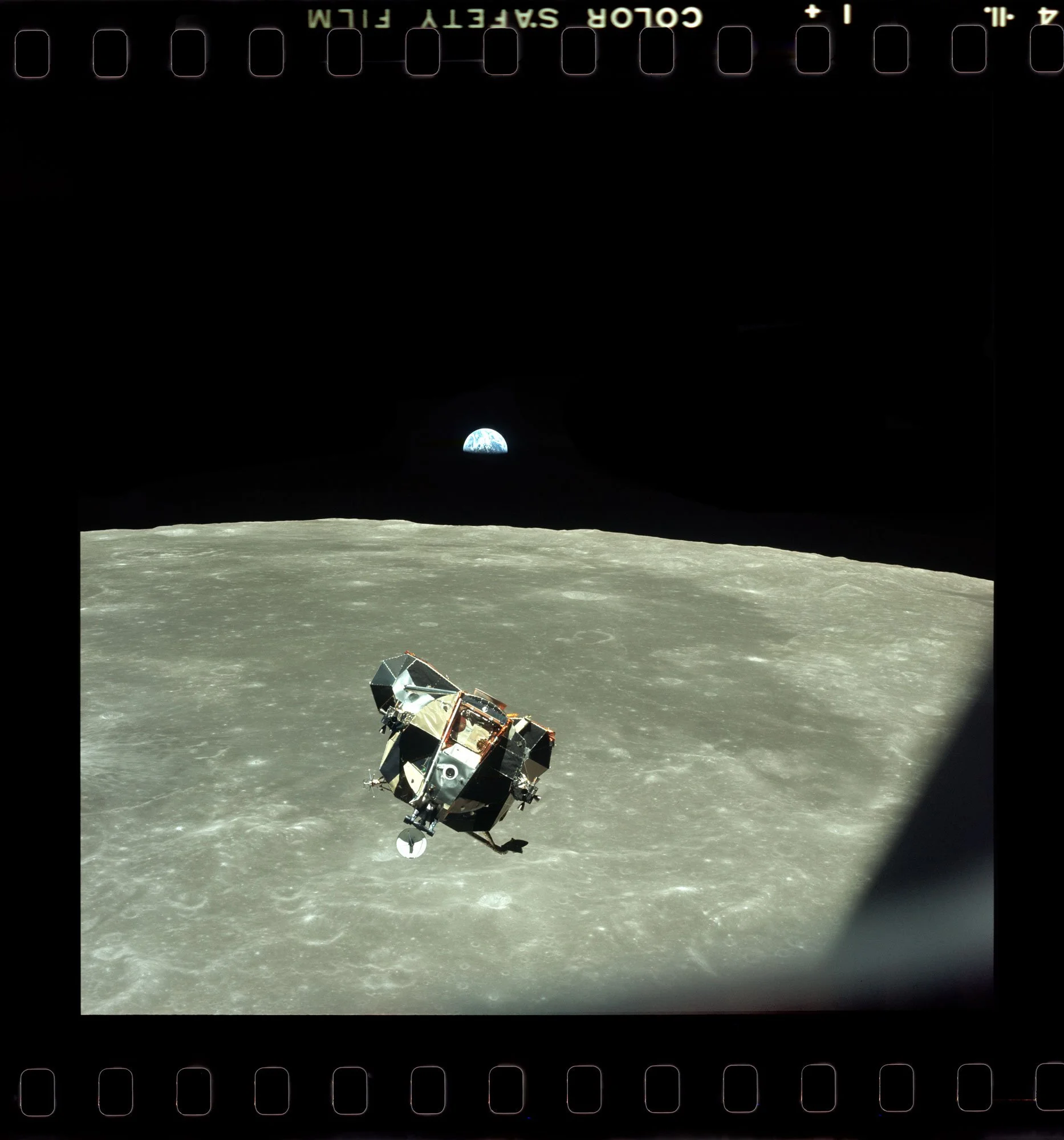 Apollo 11 — Lunar Module Ascent with Earthrise July 21, 1969 During the rendezvous phase of the Apollo 11 mission, Command Module Pilot Michael Collins captured this evocative image of the Eagle lunar module’s ascent stage from the command mod