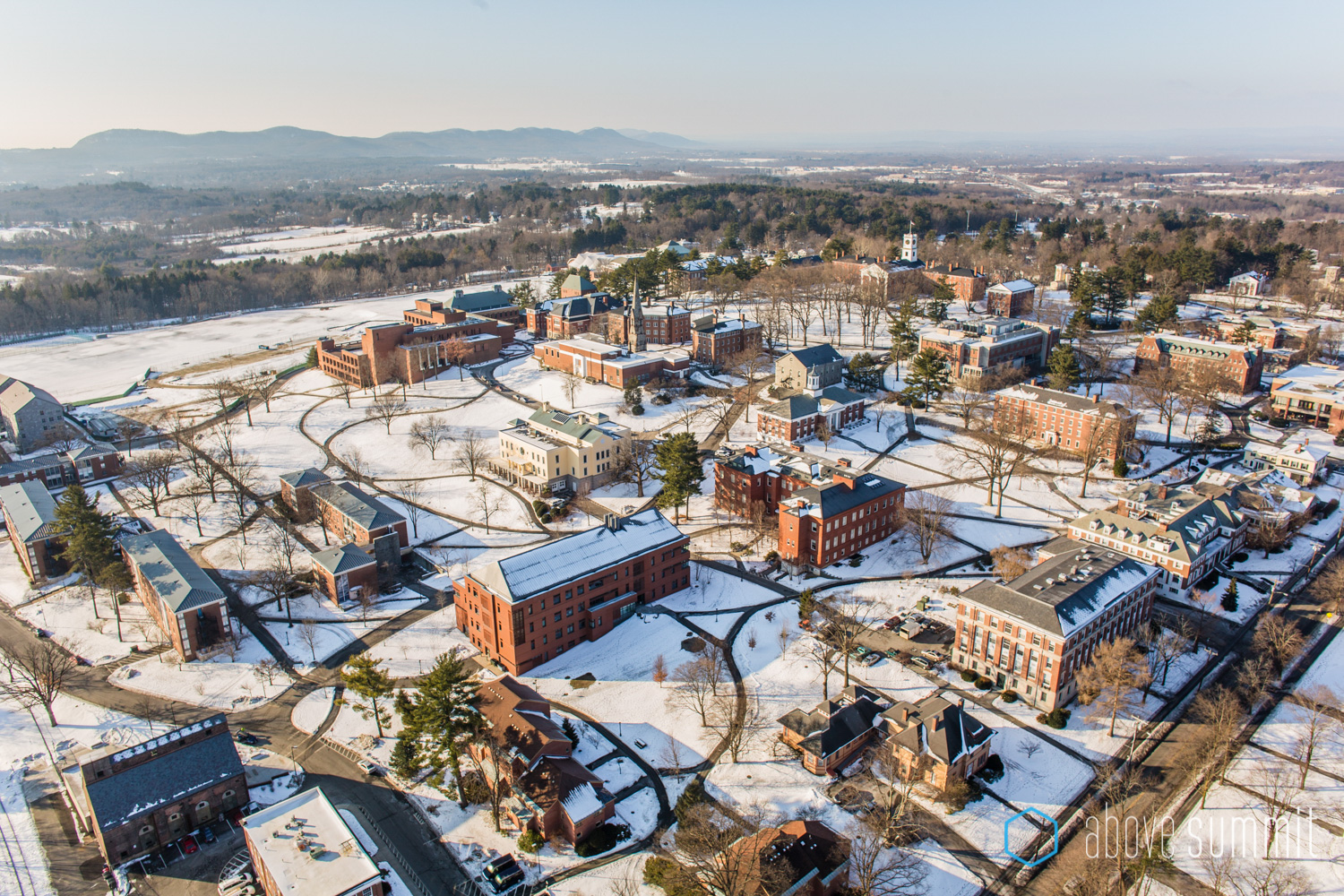 Amherst College Aerial Photograph Boston Drone