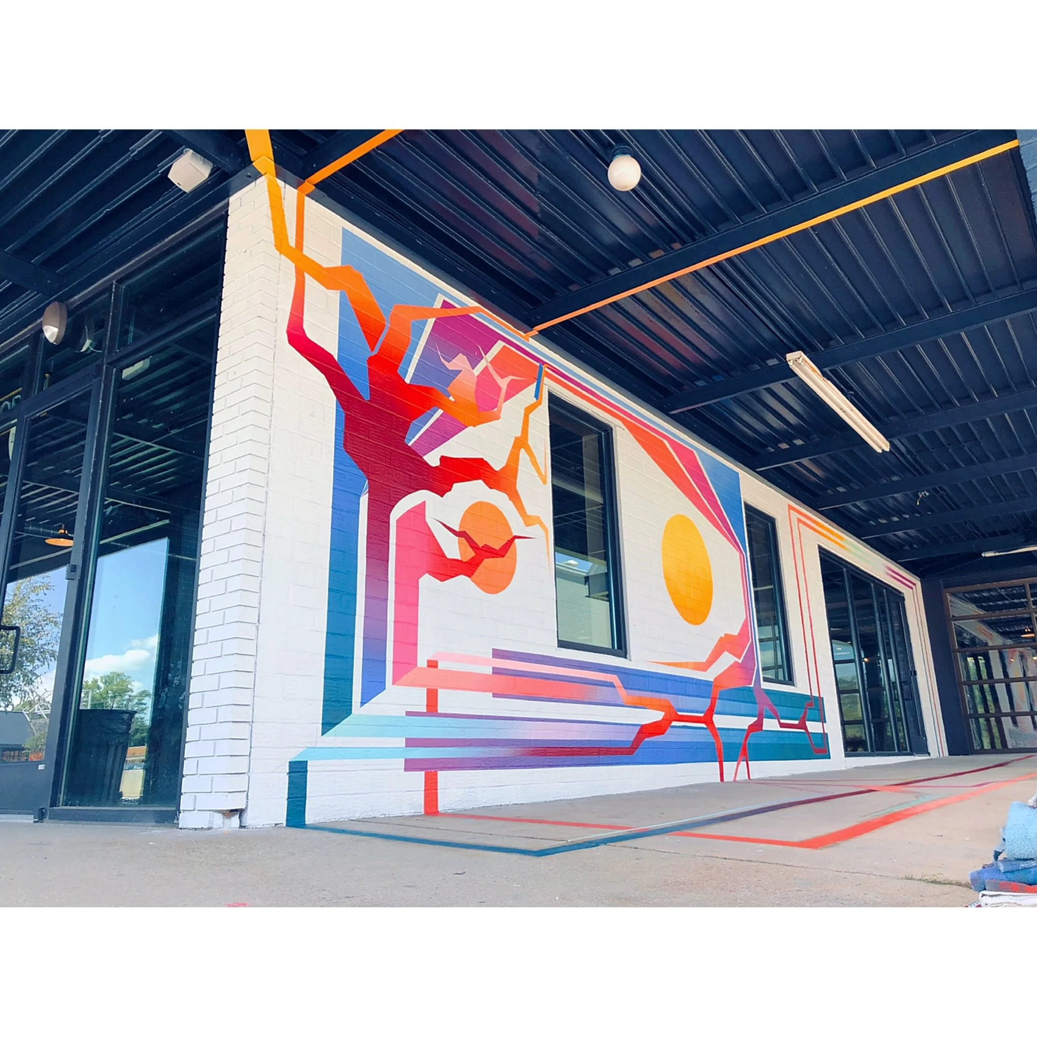 Gateway Plaza Mural | Split-Oak Sunset | Raleigh NC