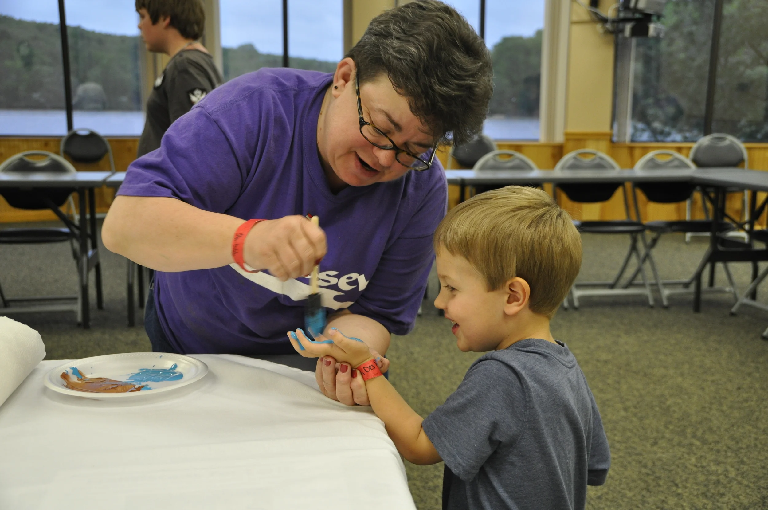 Leslie with Jake at print 1.JPG