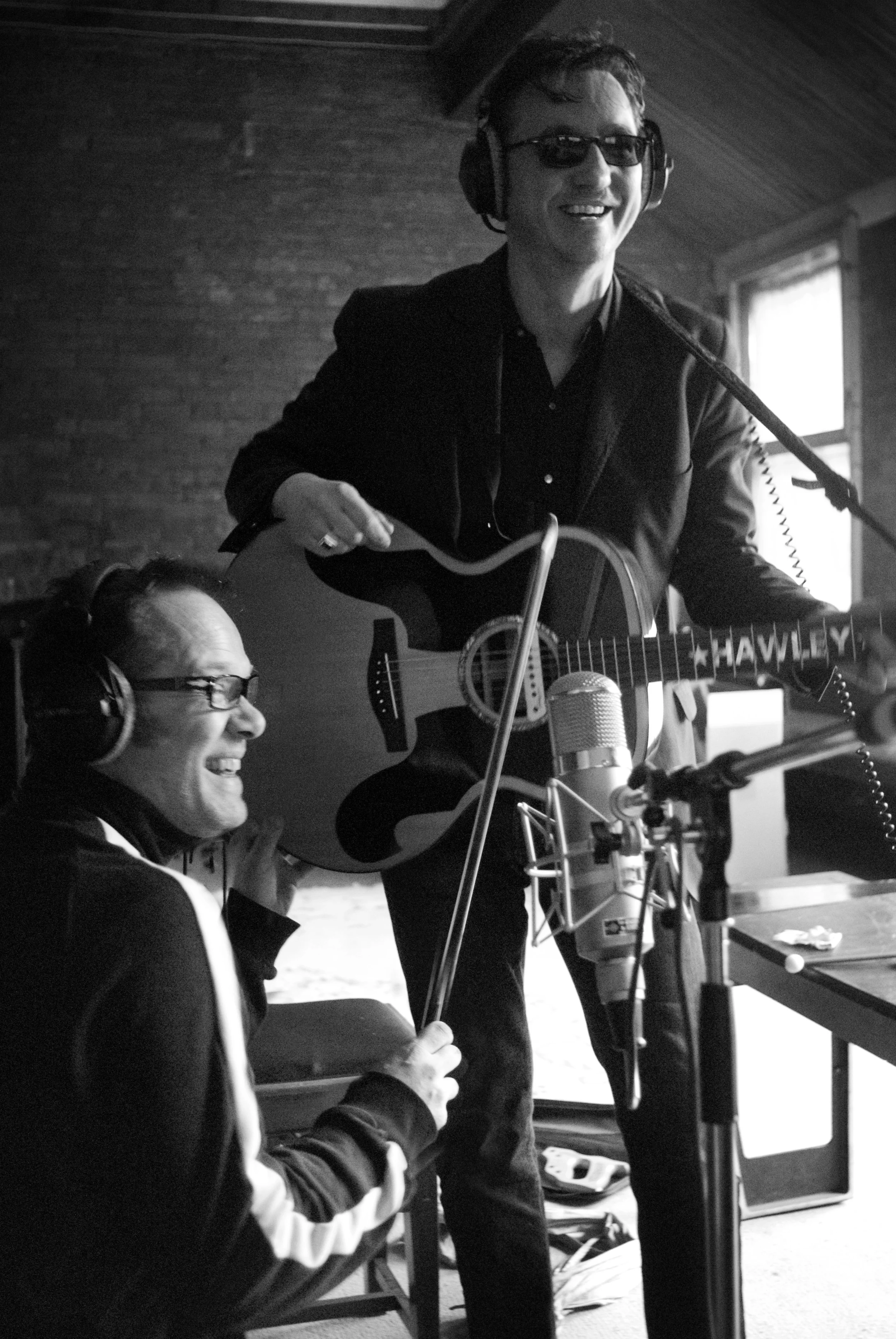With Richard Hawley, Yellow Arch Studios, Sheffield, 2009. Photo: Chris Saunders