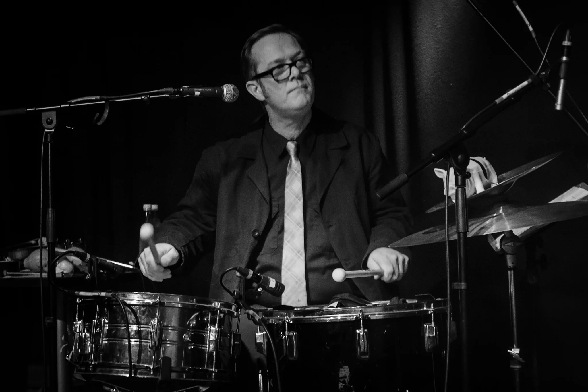 Playing Drums with The Tiger Lillies, Odense, Denmark, February 2013