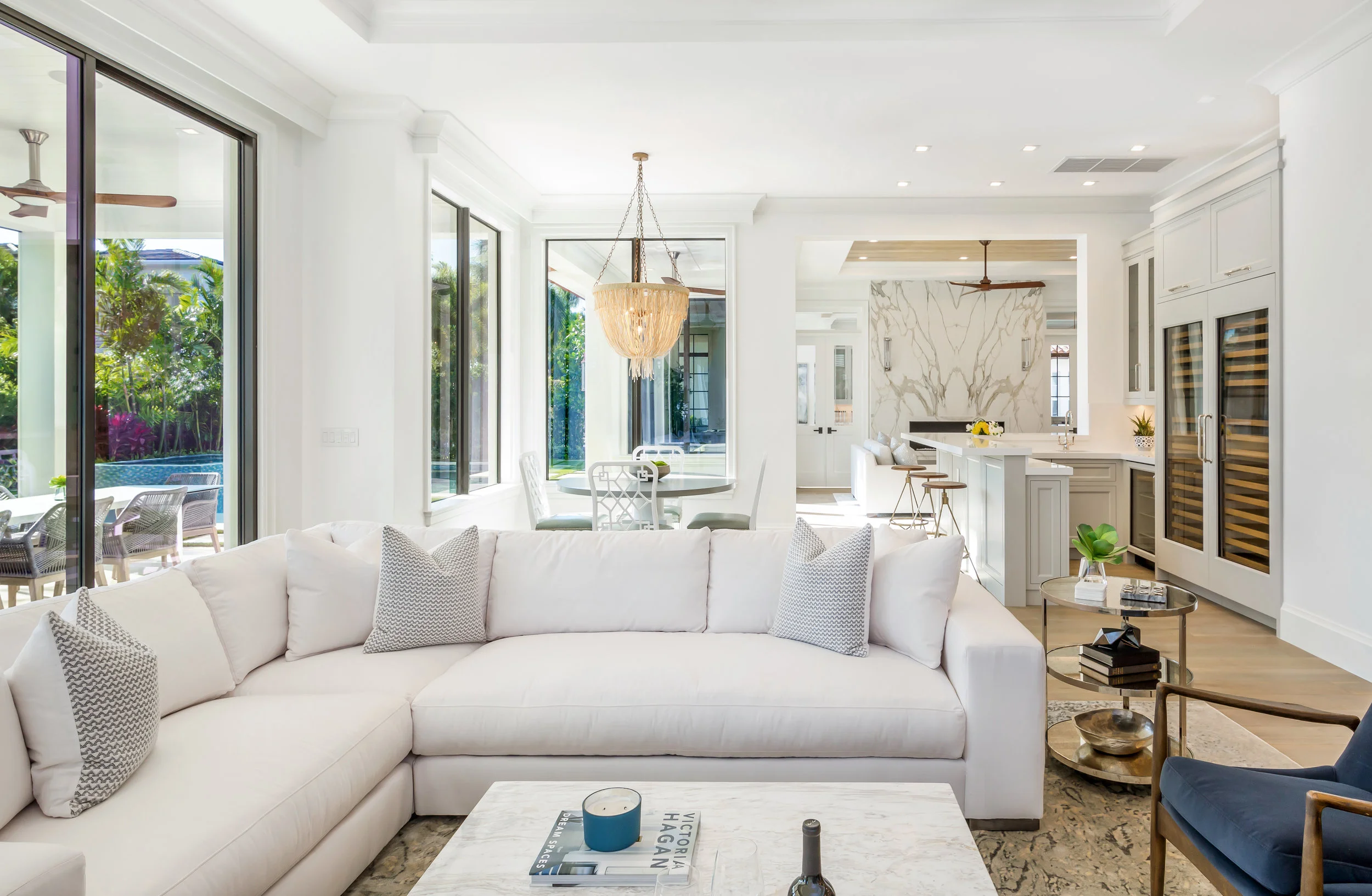 Coastal sophistication is evident in this custom built luxury home built by J.P. DiMisa Luxury Homes, Inc.