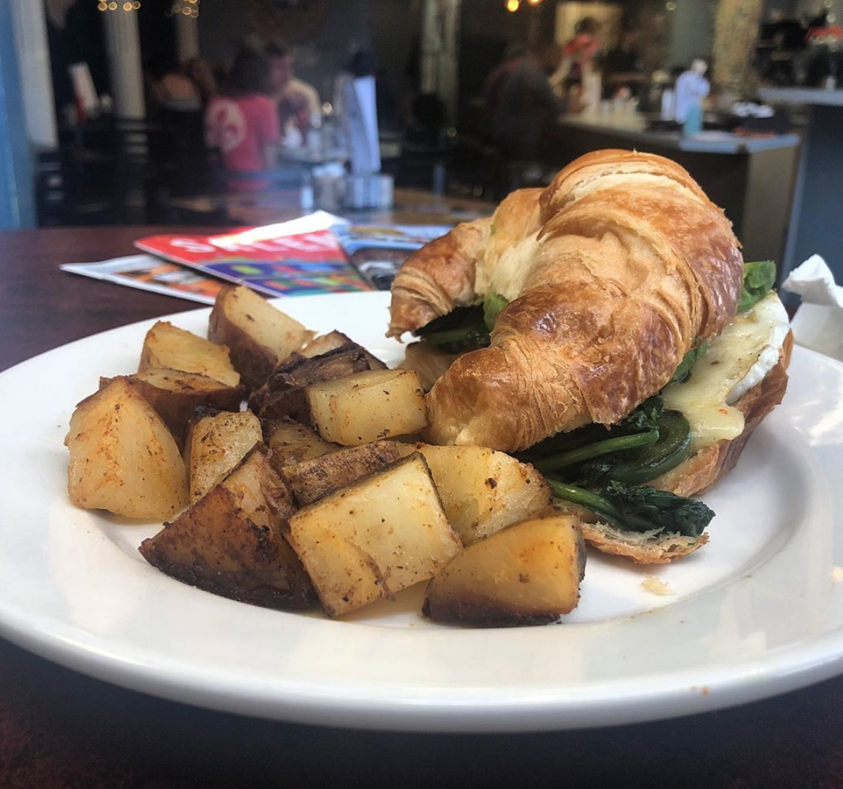 Green Monstah - Egg Sandwich with Pepper Jack Cheese, Sauteed Spinach, Jalapenos, and Fresh Avocado
