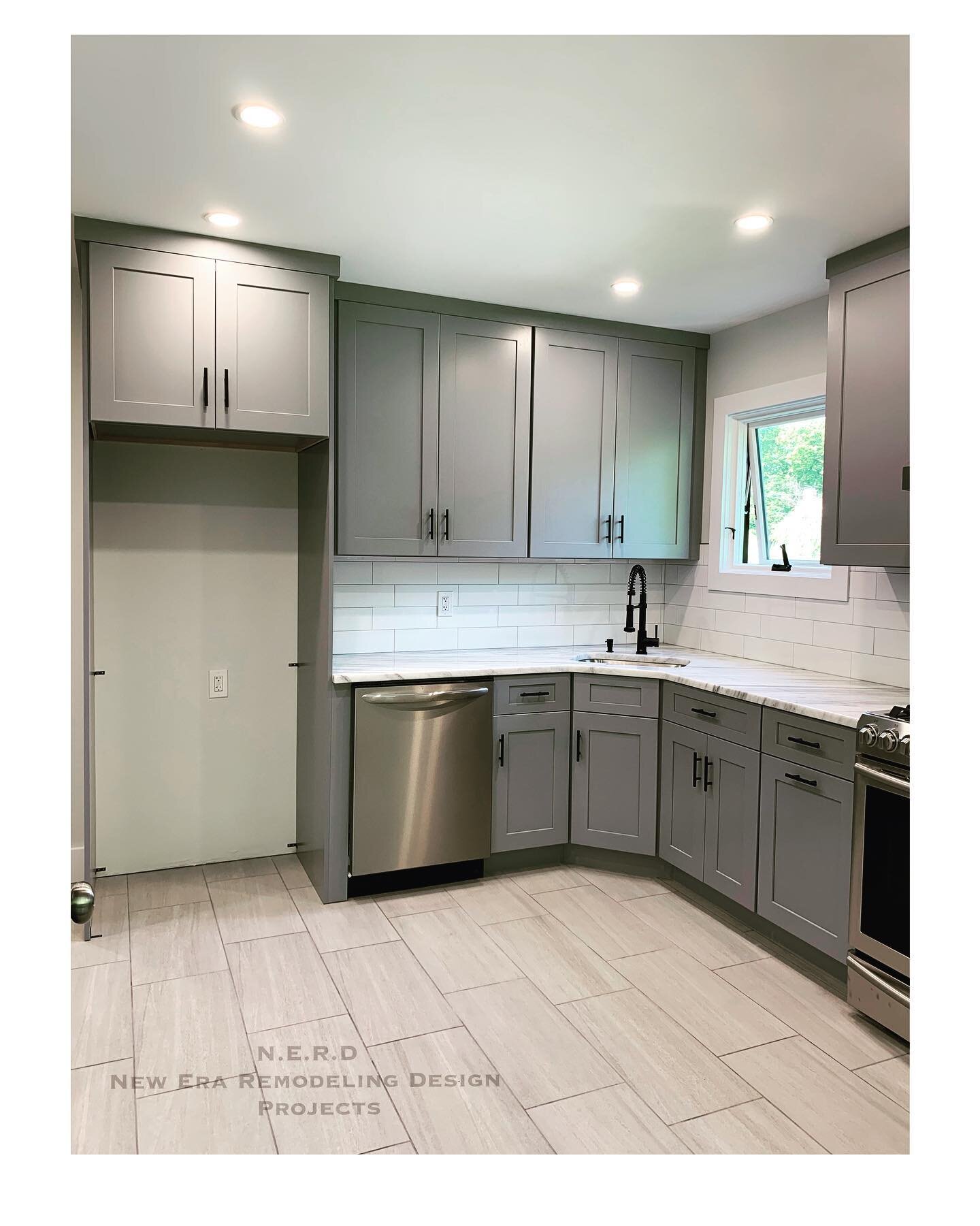 Complete kitchen redesign & remodel. Swipe for full before & after. #TeamNeRdProjects #interiorremodeling #homeimprovement #builder #houzz #HGTV #brooklyncontractor #interiordesign #remodeling #spaceplanning #architecturedesign #dyi #architec