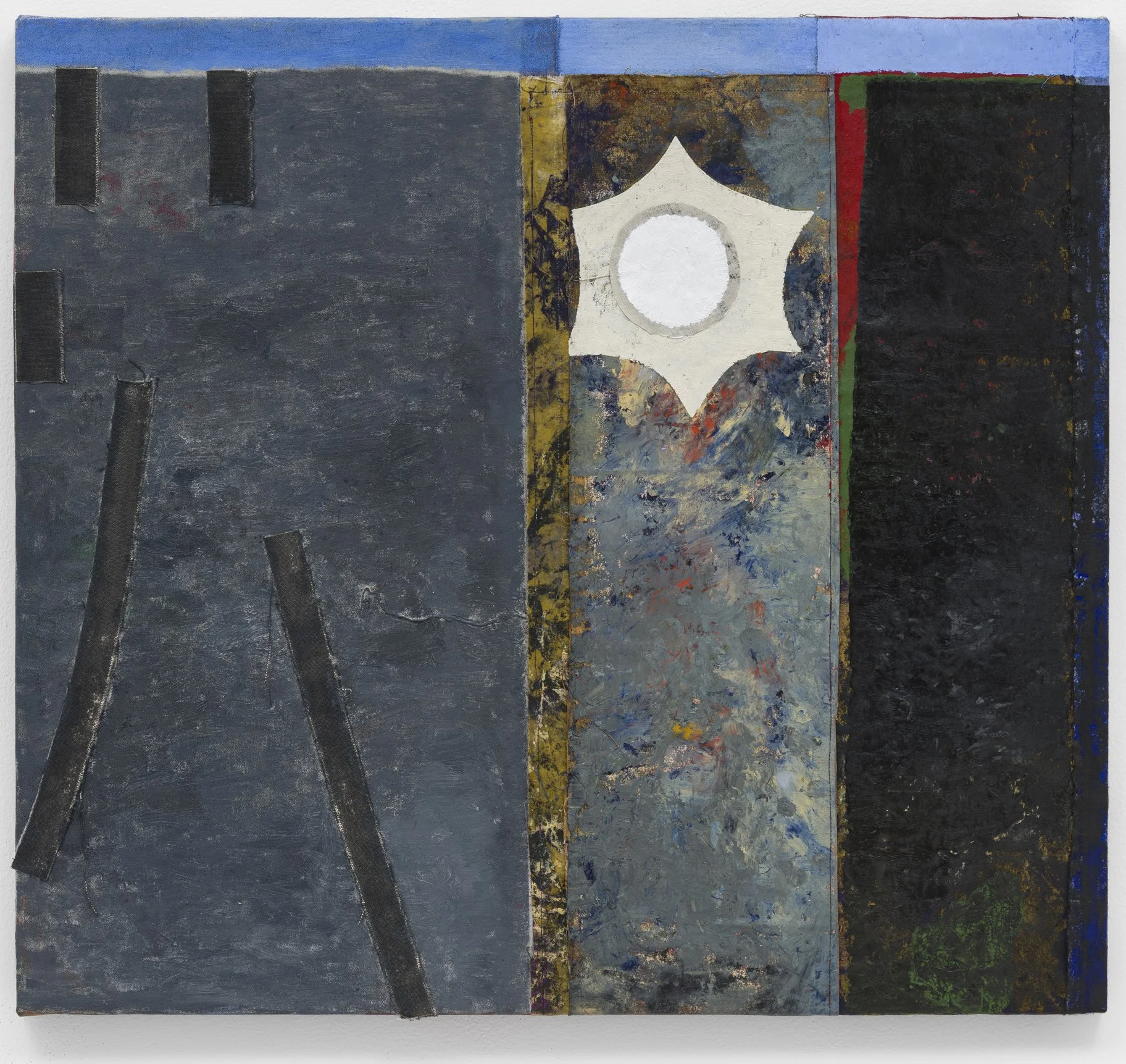  Meadow, oil paint and collage on canvas 77x70 cm 2026 