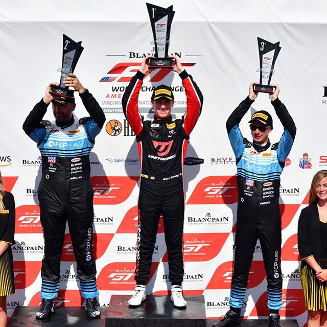 Great weekend at @virnow with @sroamerica competition. After a missed opportunity to win in Race 1, the @mccannracing racing crew bounced back and allowed us to score a much deserved win in Race 2. Had an absolute blast! A very special thank you to @