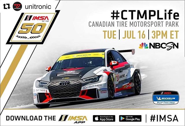 #Repost @unitronic with @get_repost
・・・
TUNE IN ALERT: Relive the excitement and watch @brittcaseyjr and @mikeytracing bring the Unitronic No.17 Audi RS 3 LMS to victory at the @imsa_racing Michelin Pilot Challenge Canadian Tire Motorsport Park 120.
