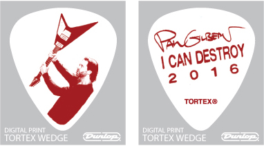 I've been using Tortex picks for 15 years, and I love them. For my newest pick design, I decided to try the Tortex "Wedge." It's shape is slightly bigger and easier to grip. I chose 50mm gauge which is very thin, but it allows me to get such a good scratchy tone on the wrapped strings. It reminds me a of the attack of a bow on a cello. I love my new picks!