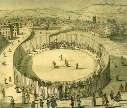 In 1808 the inventor, Richard Trevithick , developed a new locomotive he called Catch Me Who Can . In the summer of 1808 Trevithick erected a circular railway or steam circus in Euston Square in London. During the months of July and August people paid a shilling a time to ride in a carriage pulled by Trevithick's locomotive. Trevithick had plenty of volunteers to ride on Catch Me Who Can that could travel at speeds of 12 mph (19 kph). However, the weight of the locomotive caused the rails to break and he was forced to bring the experiment to an end