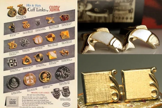 Wear a bit of history with the best of Swank. We offer the "pick of the litter". Beautiful elements of art & design for your cuffs & ties