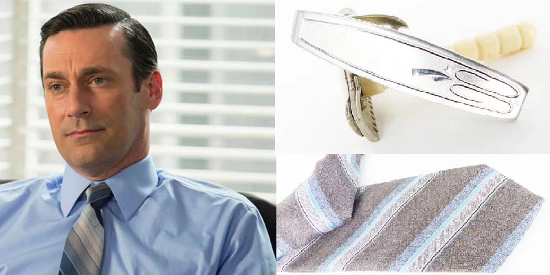 Shades of blue and gray. We offer a great selection of clean line mid century tie bars