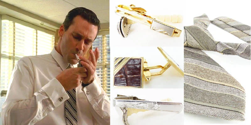 Mad Men style Cufflinks bt Swank, Hancok, Anson...all the great vintage designers and "pick of the litter" quality. Accessories are the best way to express your personality